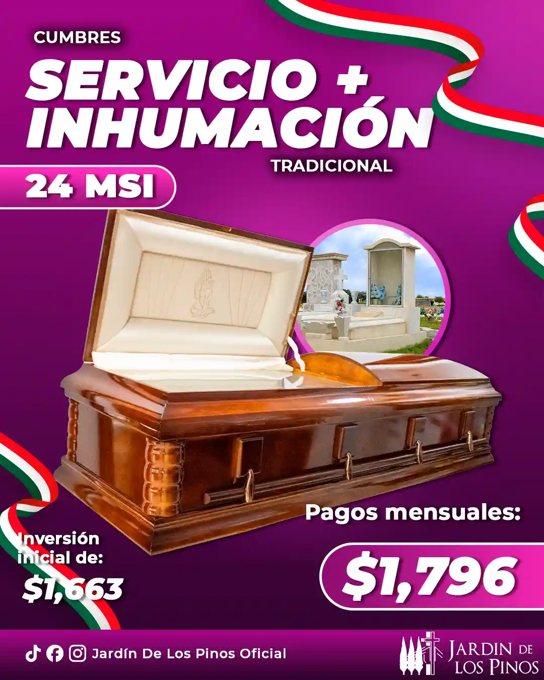 Promoción Servicio más Inhumación Tradicional en Cumbres