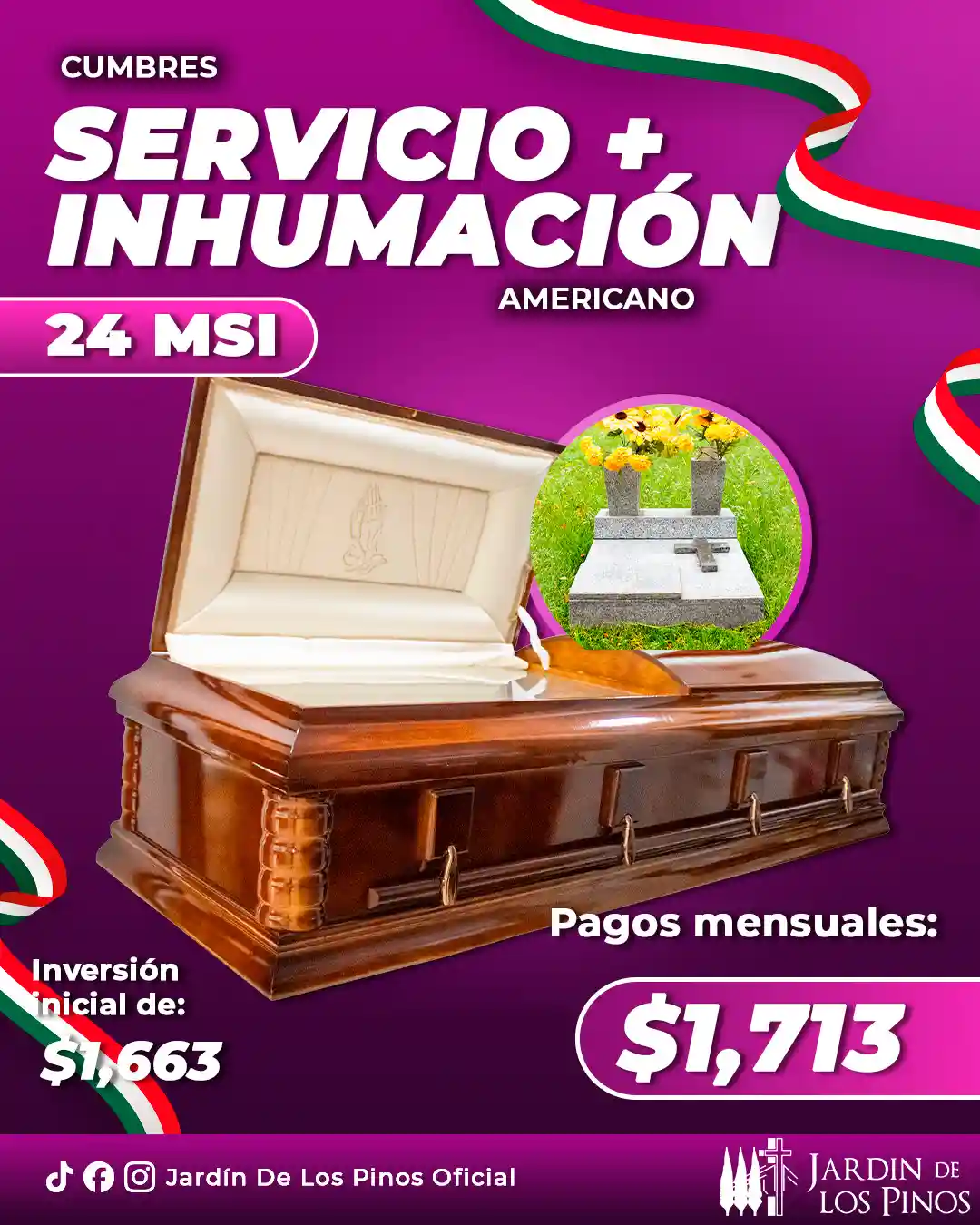 Promoción Servicio más Inhumación Americano en Cumbres